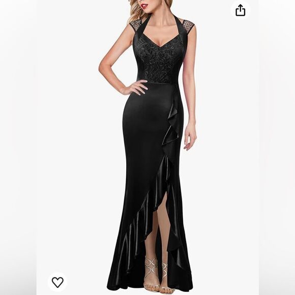 Elegant Black Maxi Dress - Picture 1 of 16